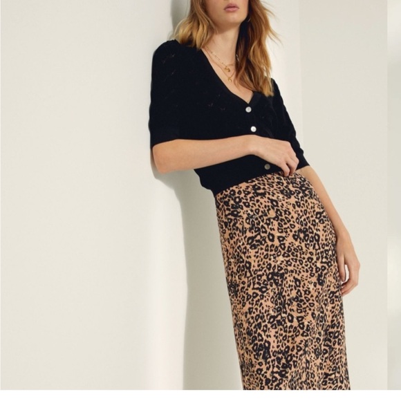 Aritzia Wilfred Leopard Midi Skirt - Picture 2 of 10